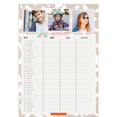 Rustikaler Familienplaner | Fotokalender A3